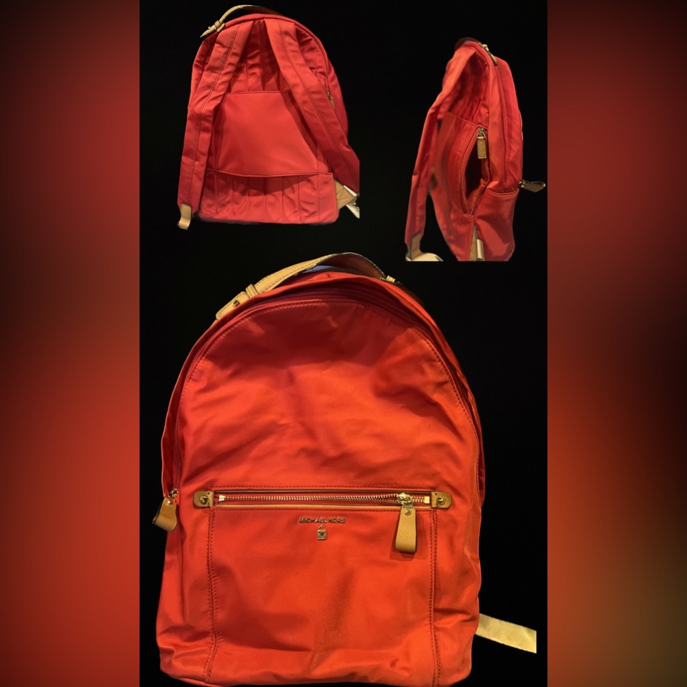 Red Michael Kors Backpack